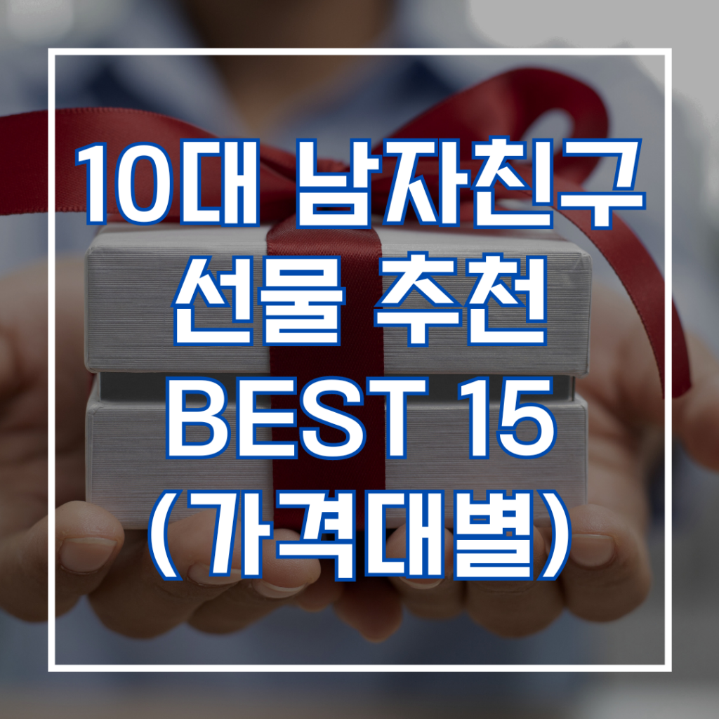 10대 남자친구 선물 추천 BEST 15 (가격대별)